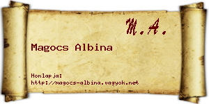 Magocs Albina névjegykártya